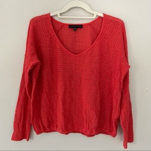Sanctuary Coral V-Neck Sweater